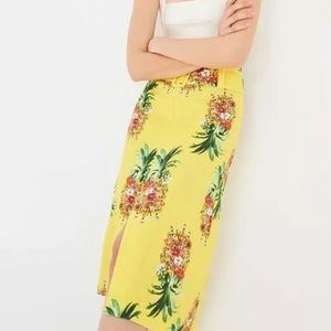 [Anthropologie] Farm Rio Golden pineapple skirt